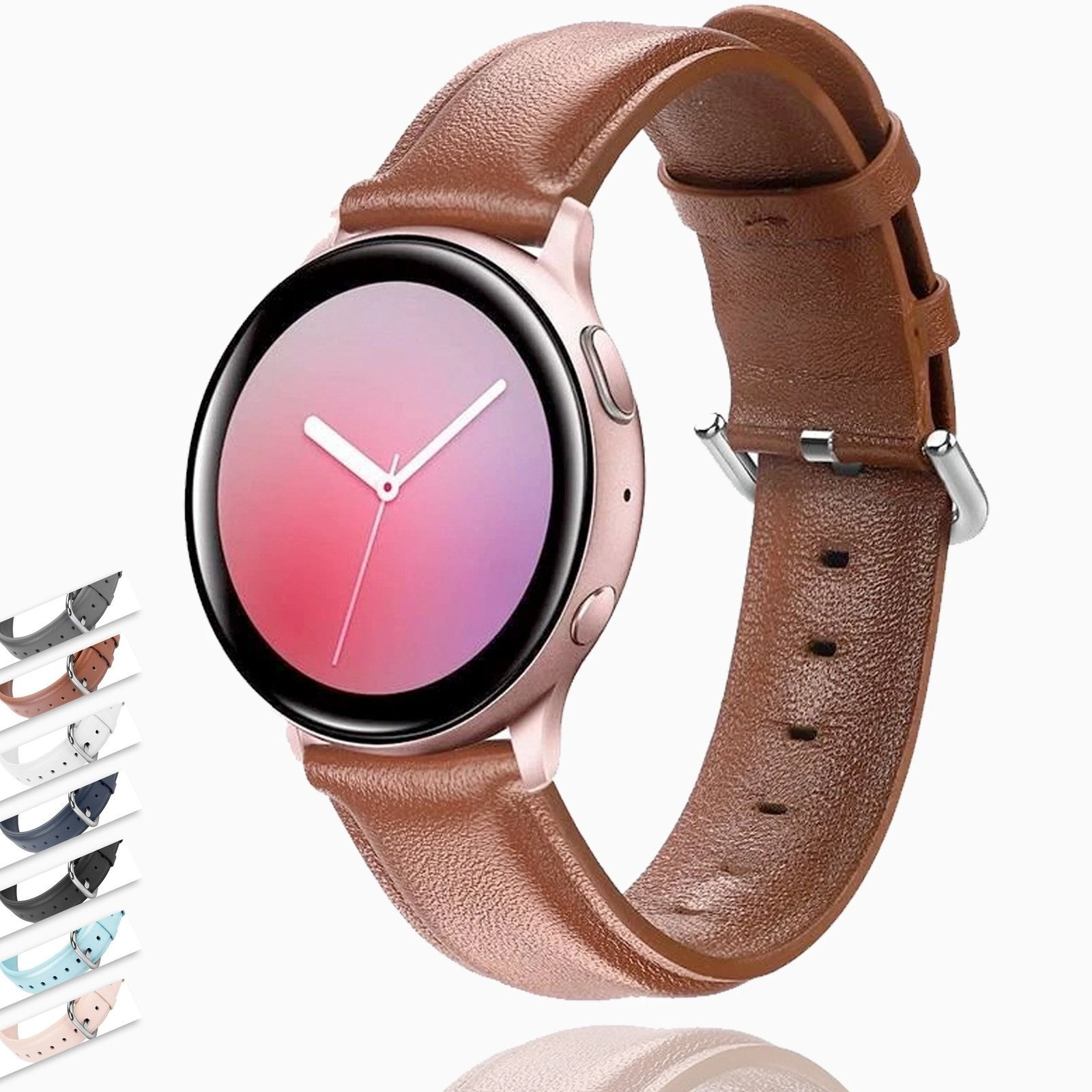 4609817903240.jpg 20mm 22mm Leather Wband for S Galaxy W 42mm Active Active2 40mm 44mm Quick Release Band Steel Clasp Strap??903240-1-7?? - Image 1